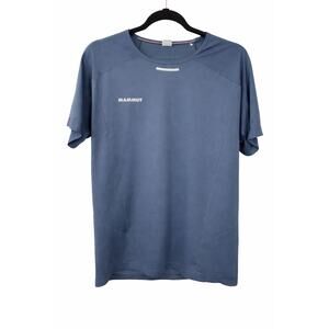Mammut Aenergy FL Shirt Mens Large Blue Gorpcore Trail Run Hiking Tech Tee